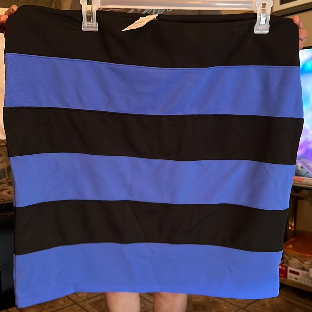 Cato Blue with black stripes